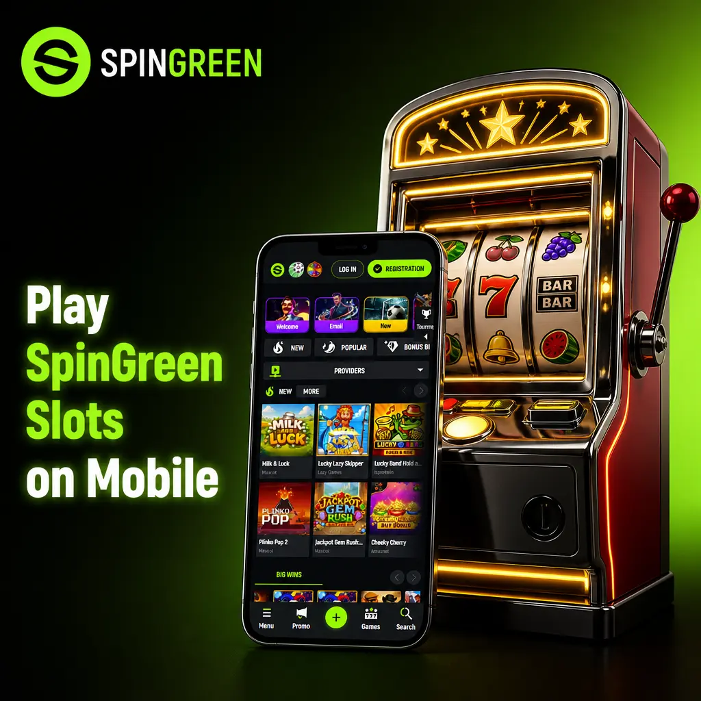 Play SpinGreen slots on mobile browser with touchscreen-friendly controls, no download needed, add to home screen for app-like access.