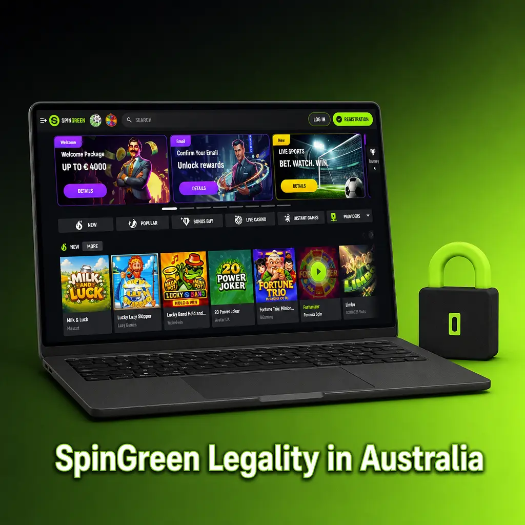 SpinGreen online casino legality in Australia under Curacao Gaming Authority licence